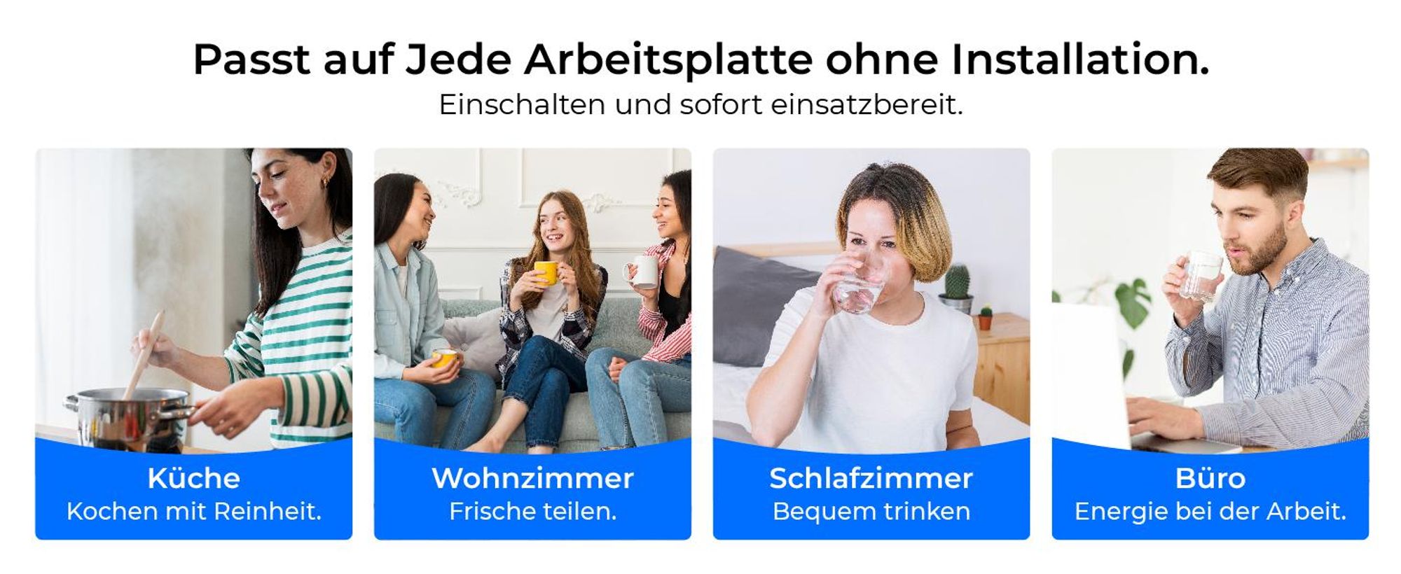 [Alkalisches Mineral] Waterdrop CoreRO Umkehrosmoseanlage, NSF/ANSI 58&372 , 7-stufiger Auftish-Wasserfilter, ohne Installation, WD-C1SL