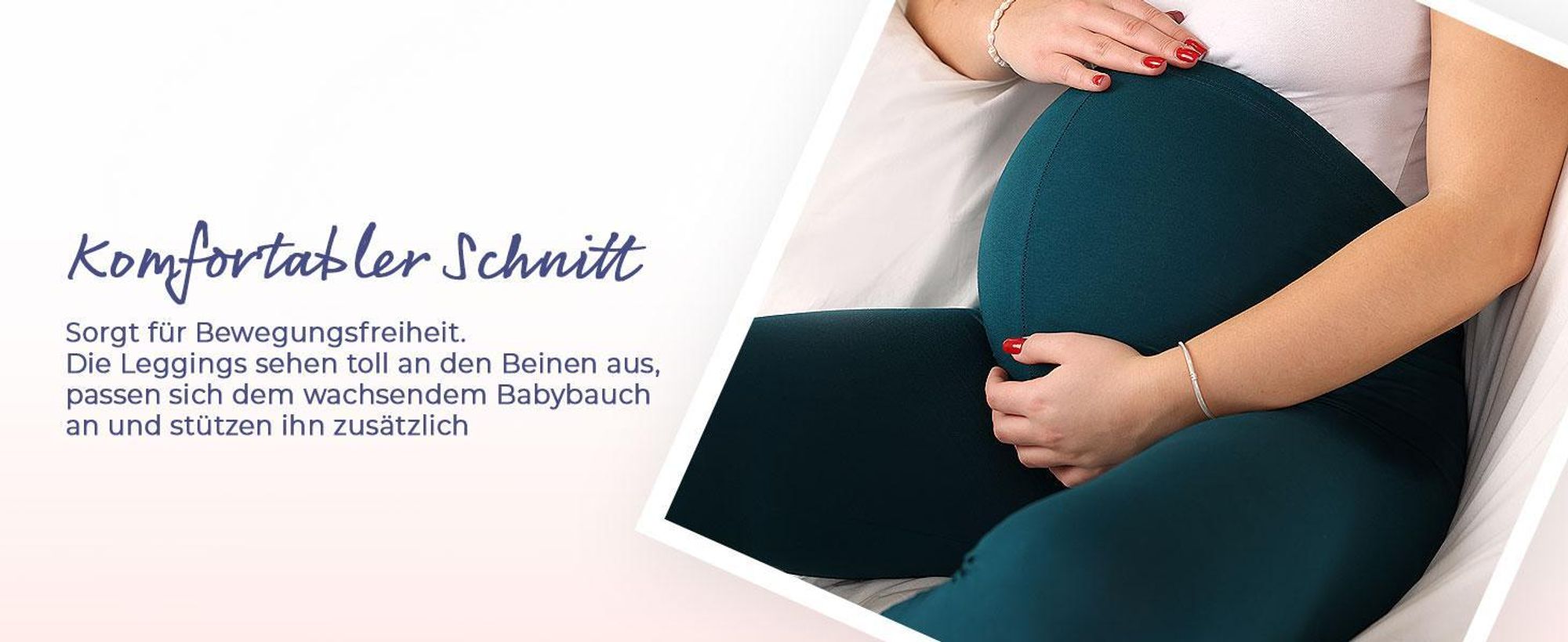 Be Mammy Lange Umstandsleggings aus Viskose BE-02 (Schwarz, 4XL)