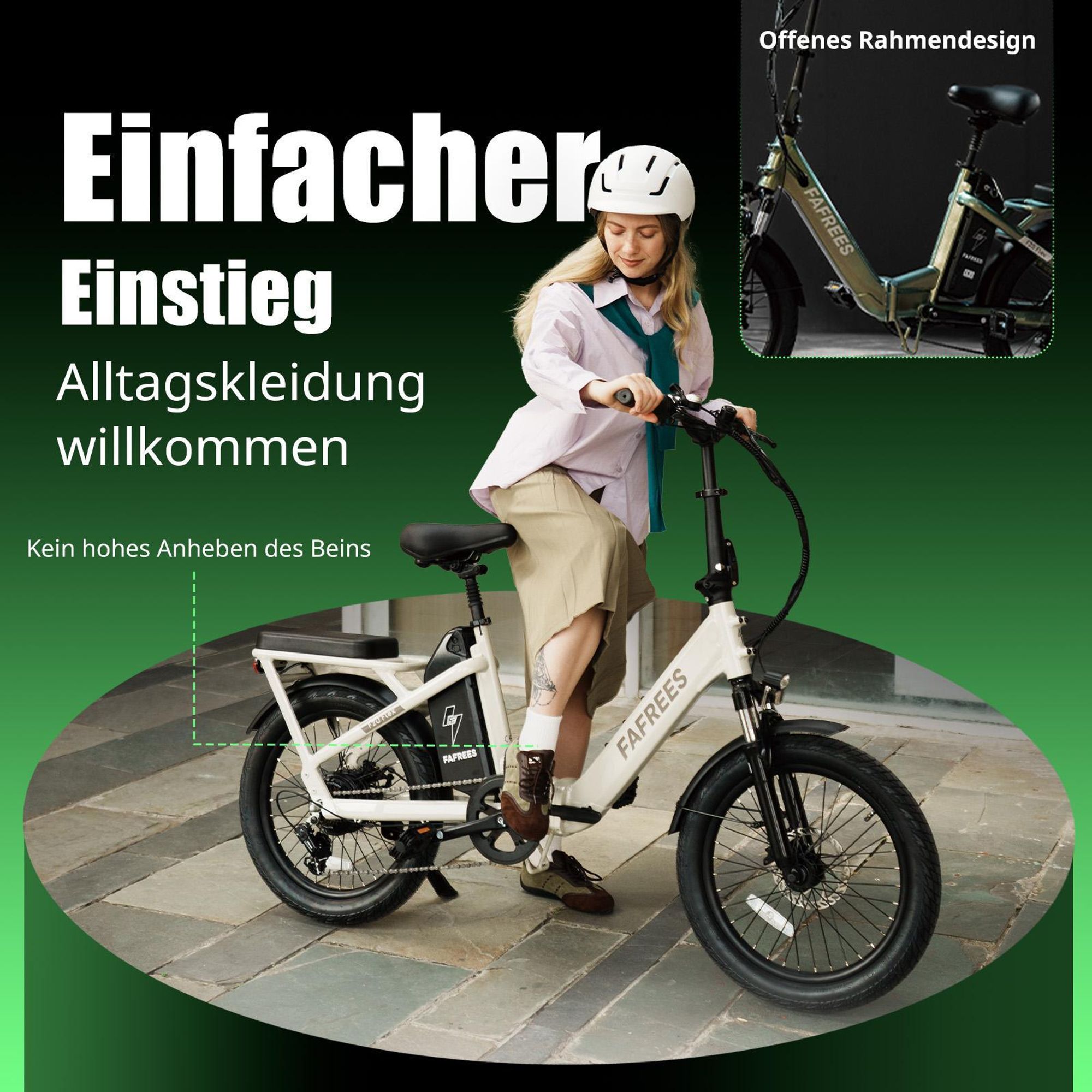 FAFREES F20 Flex Elektrofahrrad, 250-W-Motor, 36-V-20-Ah-Akku, Reichweite 75–100 km, mechanische Scheibenbremsen – Gunmetal