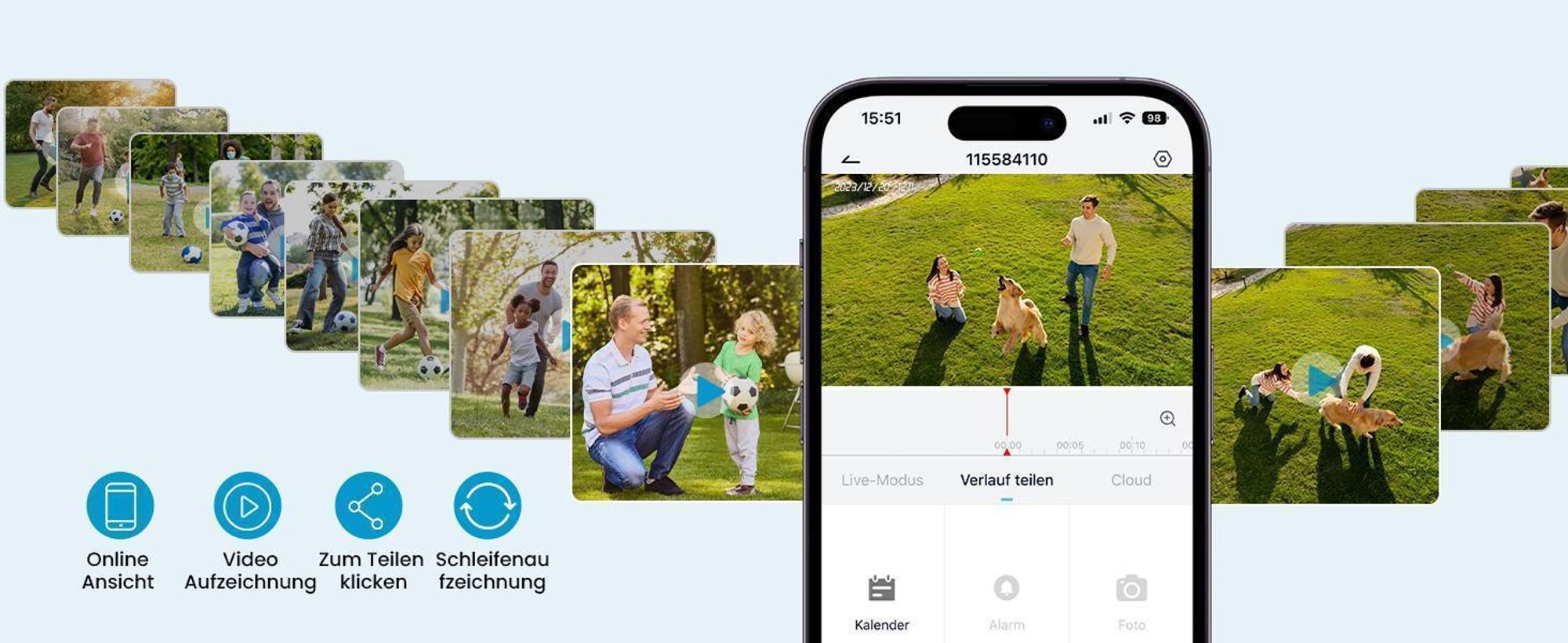 ZREE Überwachungskamera Aussen Akku - 2K Kamera Überwachung Aussen Solar 360° WLAN Kamera Outdoor Kabellose Aussenkamera mit Farbige Nachtsicht, PIR