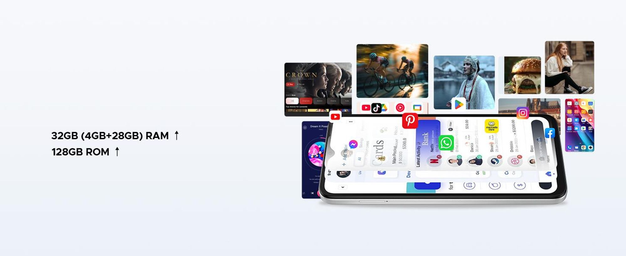 Smartfon DOOGEE Note56 Pro, Android 16, ekran 6,56" 90Hz, bateria 6150mAh, 32GB RAM + 128GB pamięci wewnętrznej, 4G, Dual SIM, 13MP, NFC, czytnik linii papilarnych, rozpoznawanie twarzy