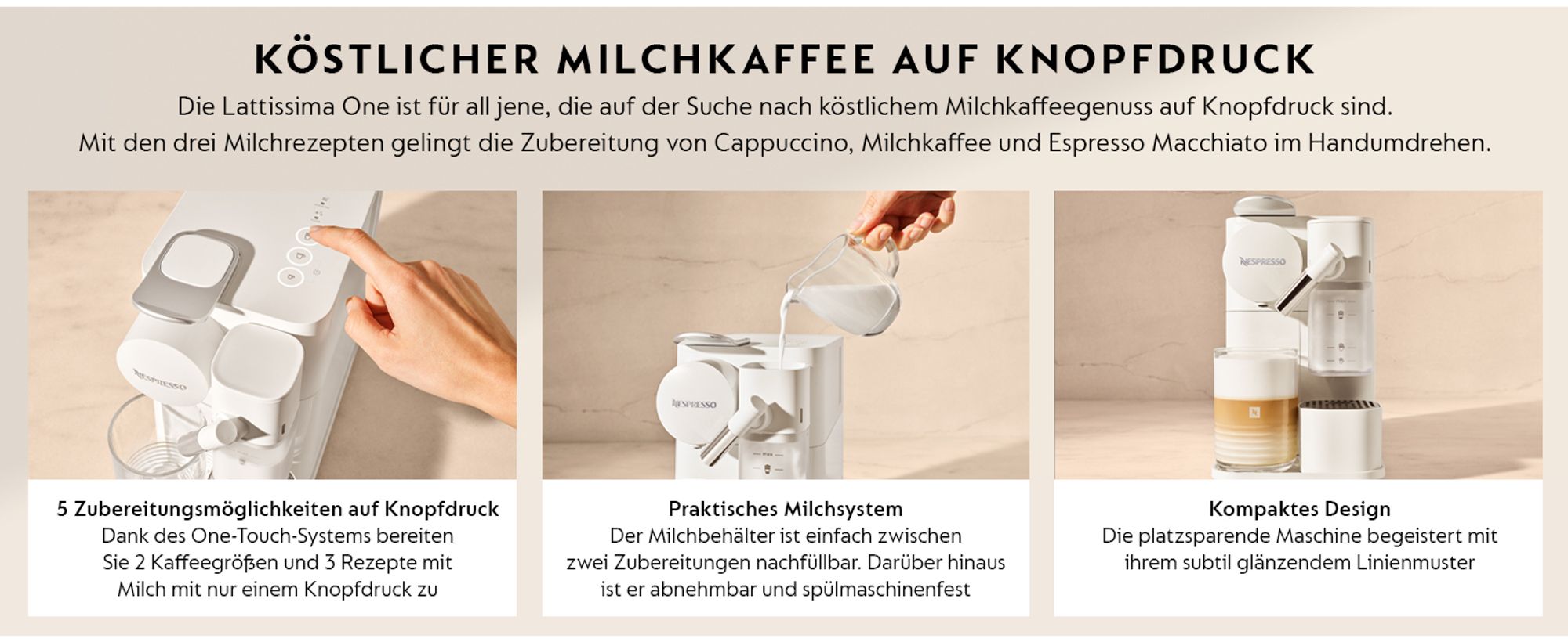 NESPRESSO ORIGINAL | Lattissima One | Kaffeekapselmaschine von De'Longhi | Schwarz