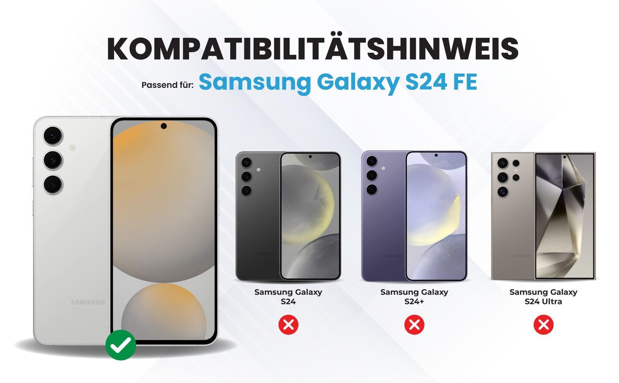 Kompatibilitätshinweise Hülle für das  Samsung Galaxy S24 FE