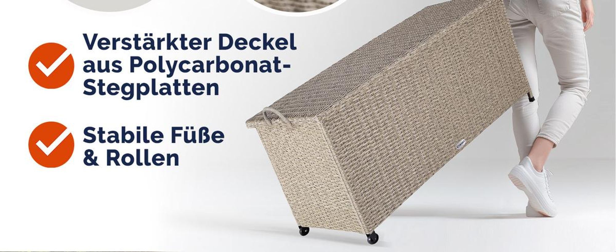 CASARIA Coffre de jardin extérieur XXL Marron