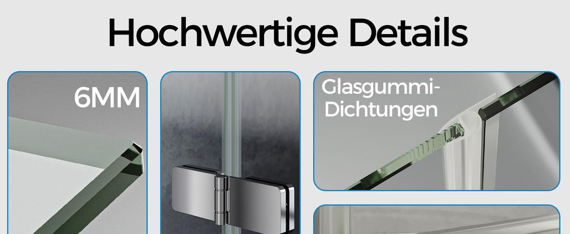 IMPTS Duschwand für Badewanne 140x140cm 3-teilig Faltwand Badewannenaufsatz Faltbar Duschabtrennung 6mm ESG GLAS Badwannenfaltwand Chrom, Klarglas