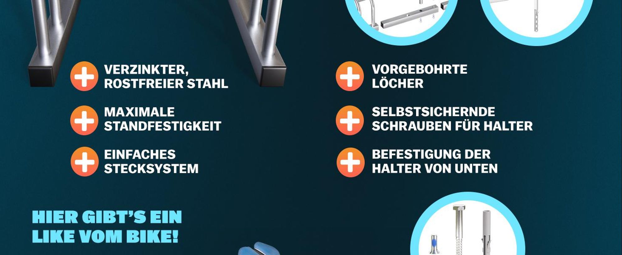 MONZANA Fahrradständer für 6 Fahrräder