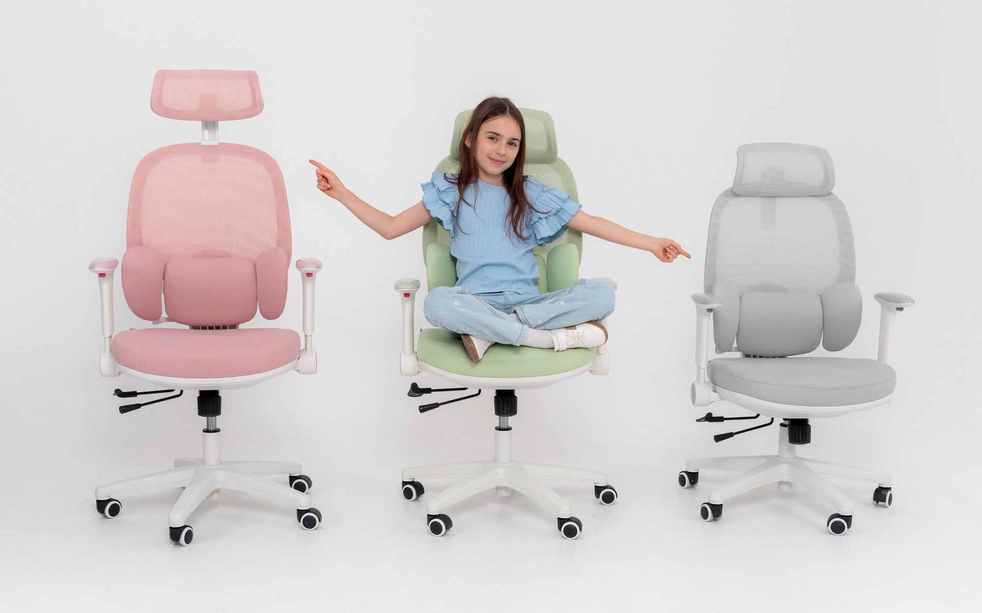 MARK ADLER Junior 6.3 Pink | Verstellbarer Drehstuhl für Kinder und Teenager | Höhenverstellbar