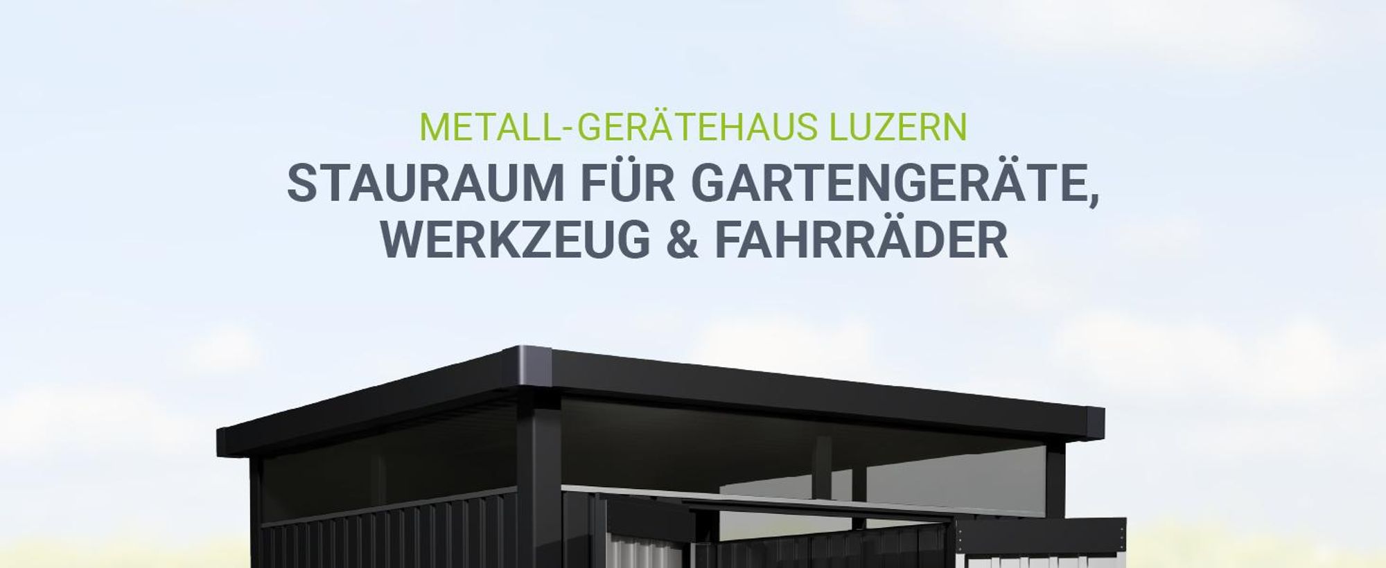 Juskys Metall Gerätehaus Luzern 7,8 m² - wetterfest & abschließbar - Anthrazit