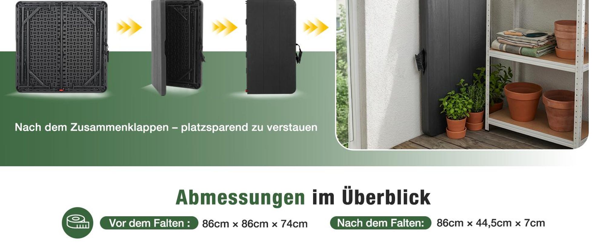 Sekey Gartentisch Klappbar Holz Optik Campingtisch Klapptisch 4 Personen