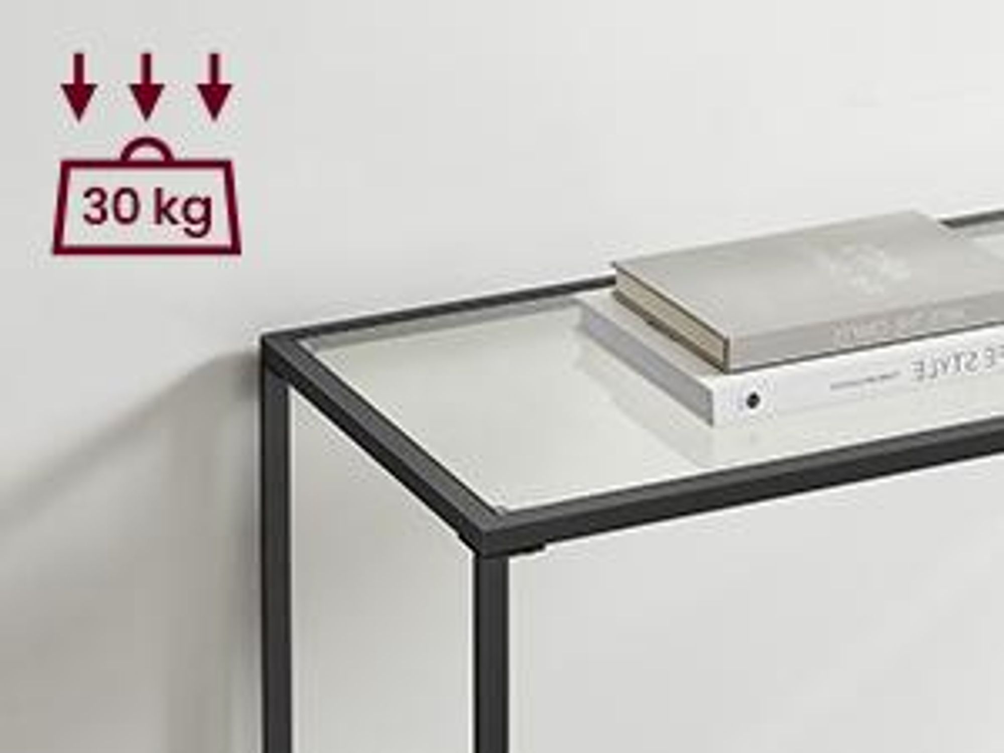 VASAGLE Konsolentisch Beistelltisch, 100 x 35 x 80 cm modern Sofatisch