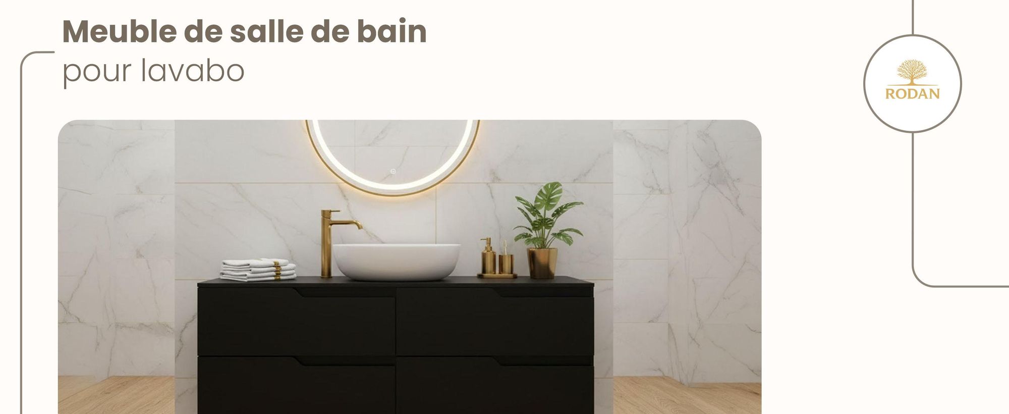 RODAN, meuble de salle de bain, armoire moderne, meuble sous vasque, meuble sous lavabo