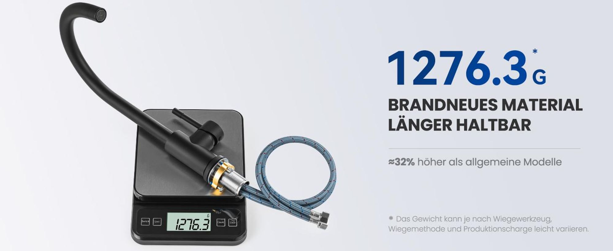 Küchenarmatur Edelstahl Schwarz 360° Drehbar, Wasserhahn Küche Hochdruck Spültischarmatur Cecipa MAX Wasserhahn für Spülbecken,Mischbatterie Armatur