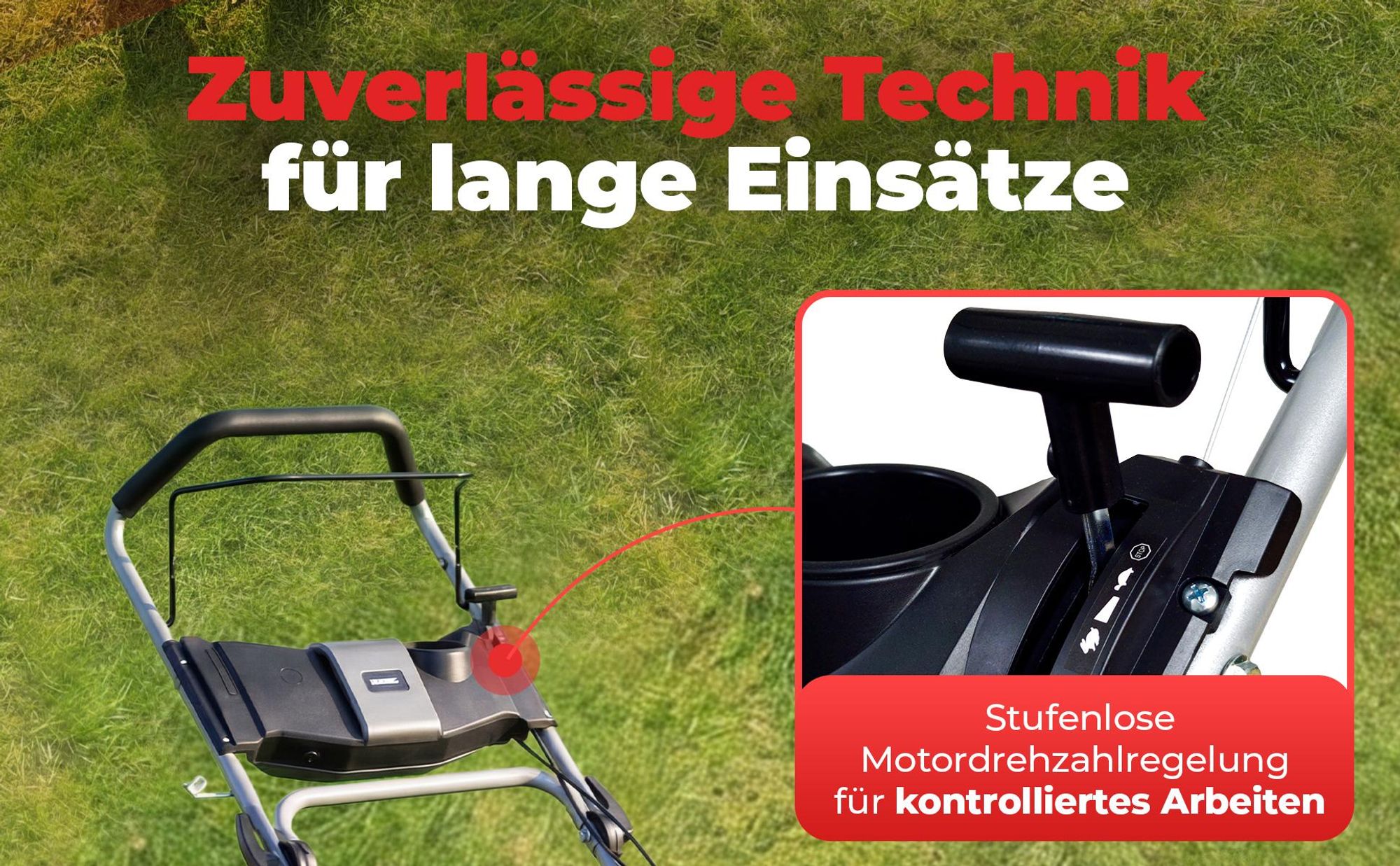 Vertikutierer Benzin ONBEST S4544 | 2in1 Rasenlüfter | 44 cm Arbeitsbreite | 4,5 kW / 6,12 PS | 45 L Fangkorb