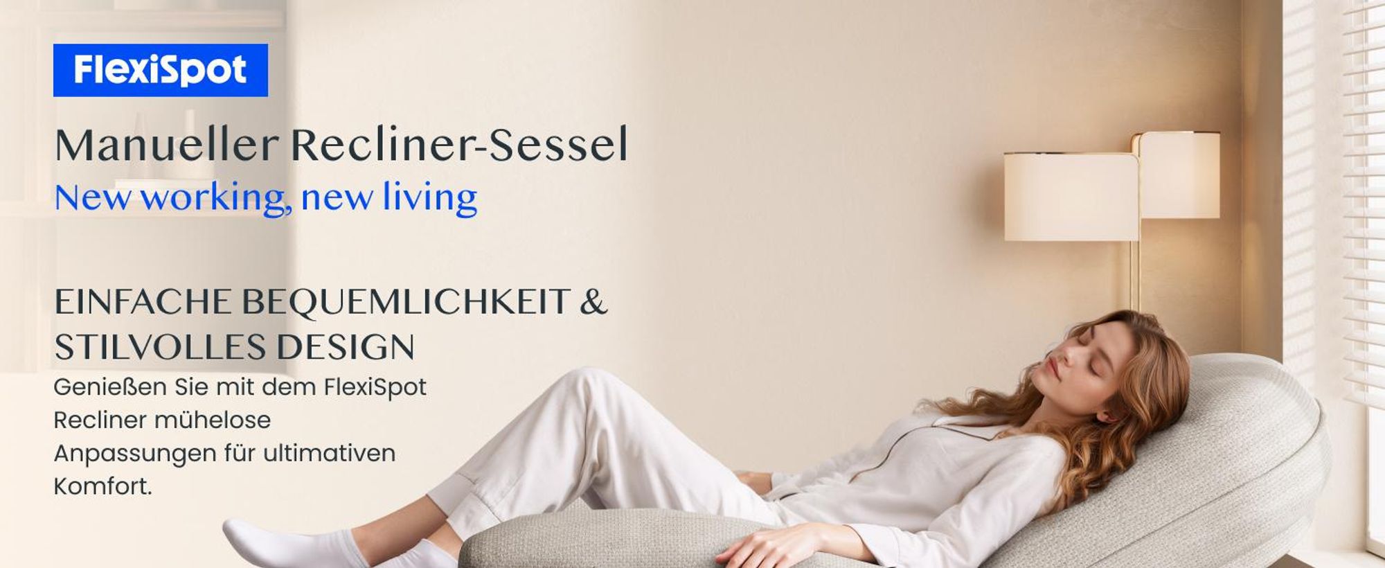 FLEXISPOT XR6 Oval Elektrischer Relaxsessel mit Decke, 360° drehbarer Fernsehsessel mit Liegefunktion, USB-Anschluss, Rückenlehne, Fußstütze, Beige
