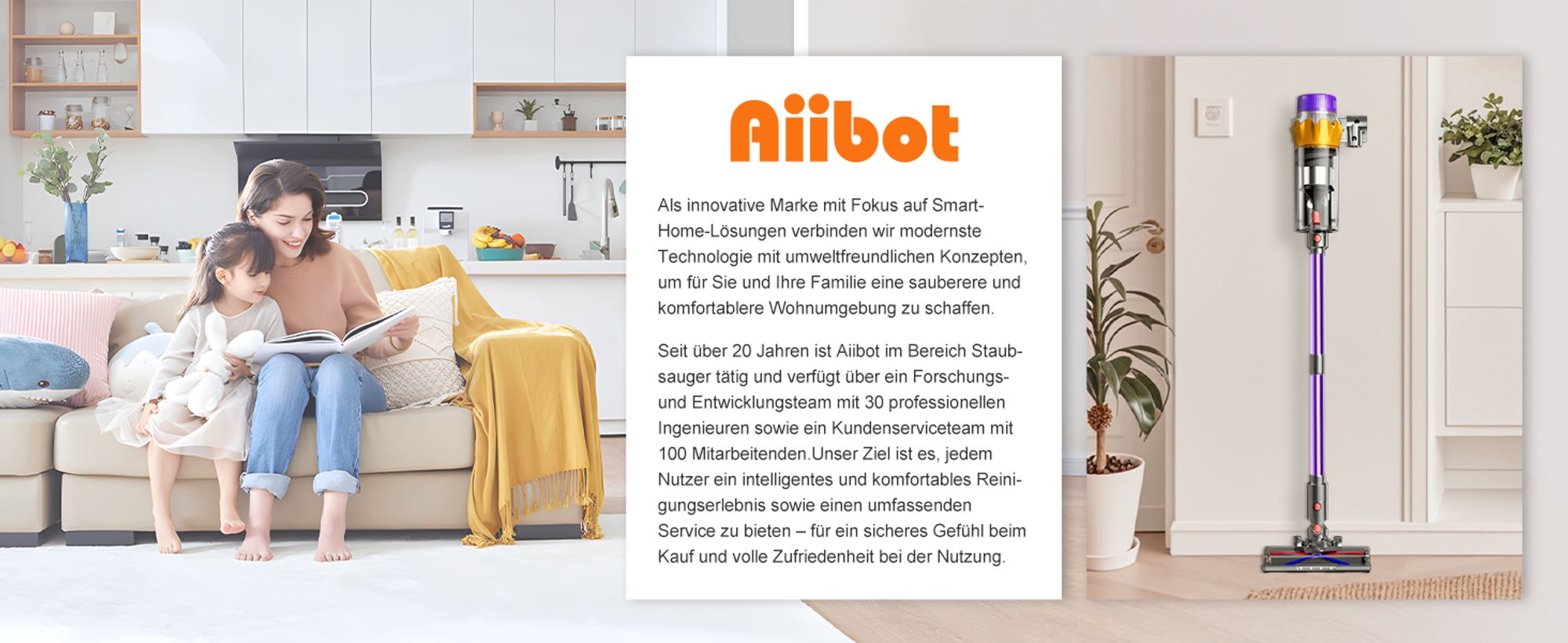 Aiibot Akku Staubsauger,85000Pa/80Mins Staubsauger Kabellos mit Smart Display,Staubsauger mit Anti-Verhedderung-Bürste,drei Gänge,1.8L