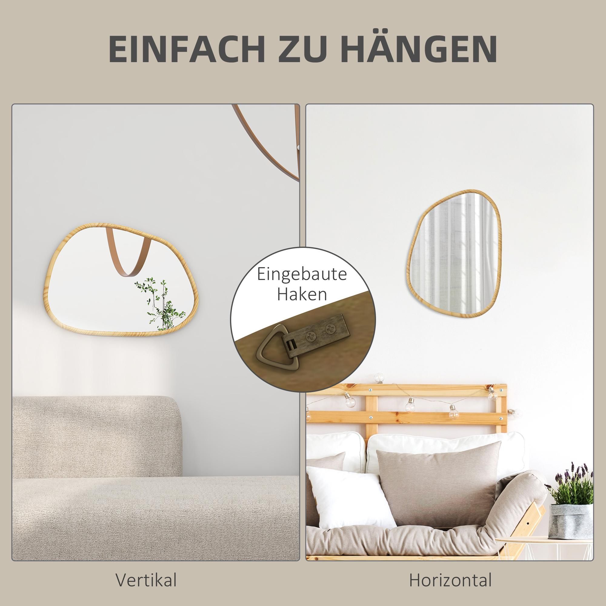Spiegel Holzrahmen organischer
