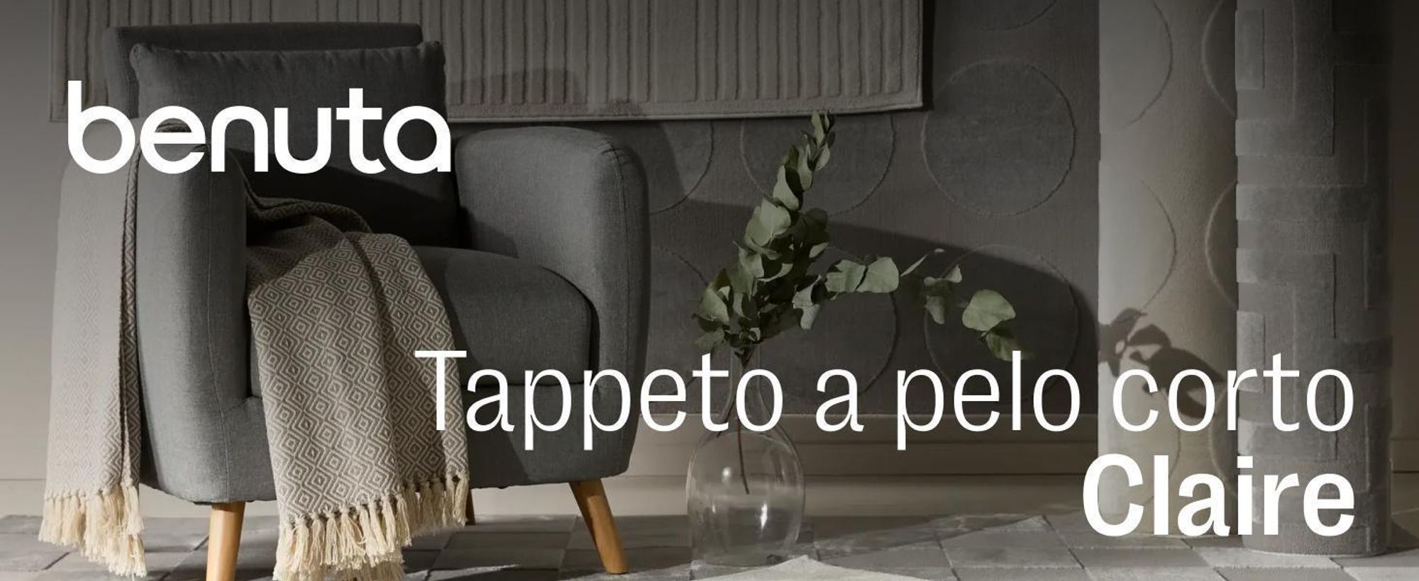 benuta tappeto soggiorno Claire Grigio 160x230 cm tappeto soggiorno rettangolare fantasia moderno pelo corto scandinavo