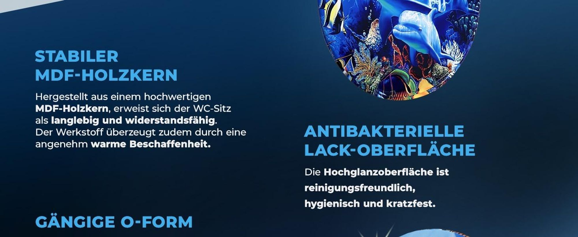 CASARIA WC Sitz mit doppelter Absenkautomatik Delfin