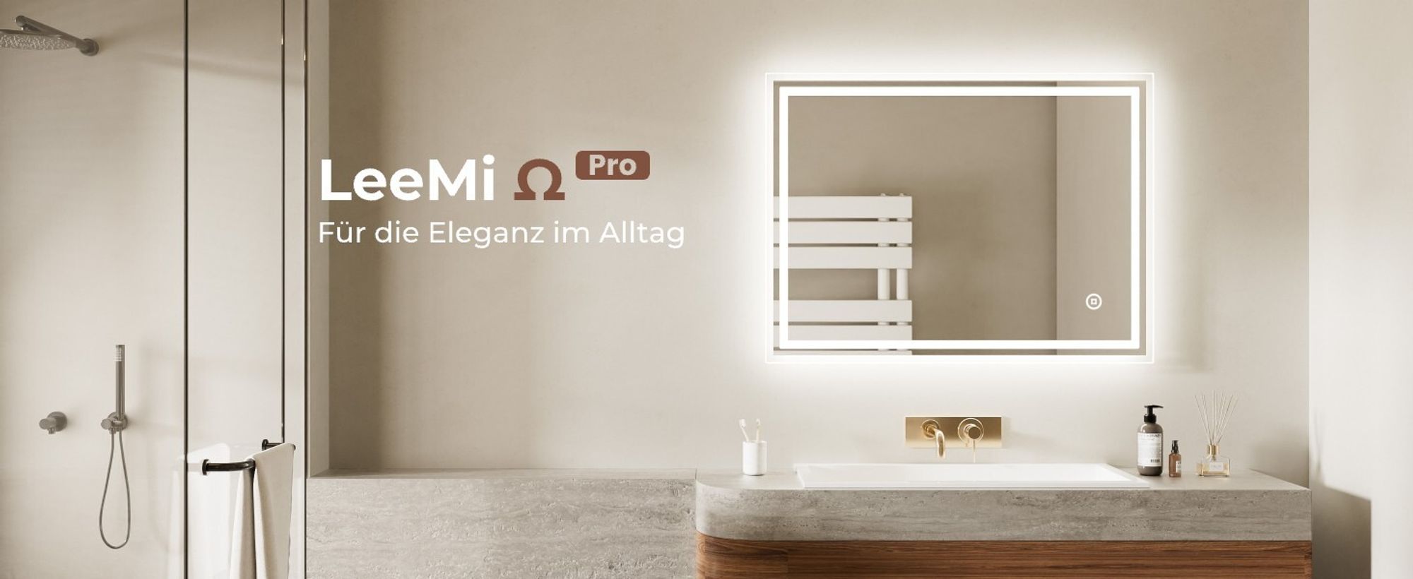 EMKE LED Badspiegel 80x60cm mit Beleuchtung 3 Lichtfarbe kalt Neutral Warmweiß Lichtspiegel Badezimmerspiegel Touchschalter Beschlagfrei