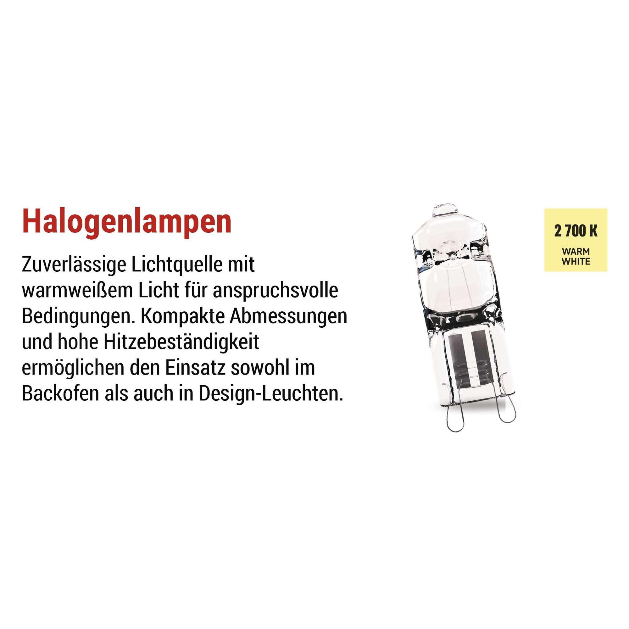 EMOS Dimmbare G9 Halogenlampe 30W, Halogen G9-Stiftsockellampe 230 V, Helligkeit 340lm, Warmweiß 2700K, extrahohe Farbwiedergabe CRI 99,9, ZE0305
