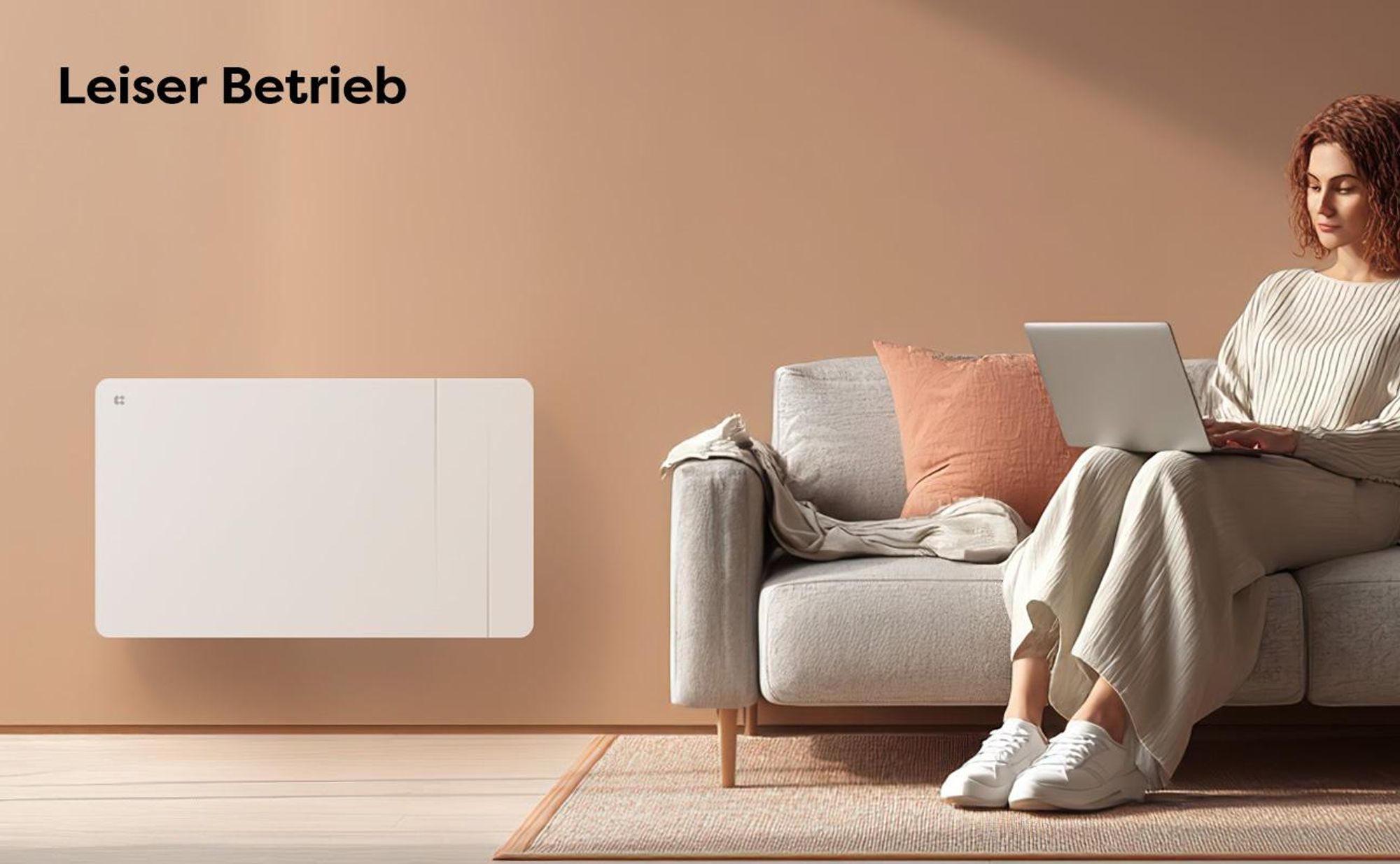 CIARRA Elektro-Heizkörper Heizgerät, Intelligenter Keramik-heizkörper mit WLAN steurung, Thermostat mit PID 10–20 m² 1500 W CBHTD15A-W