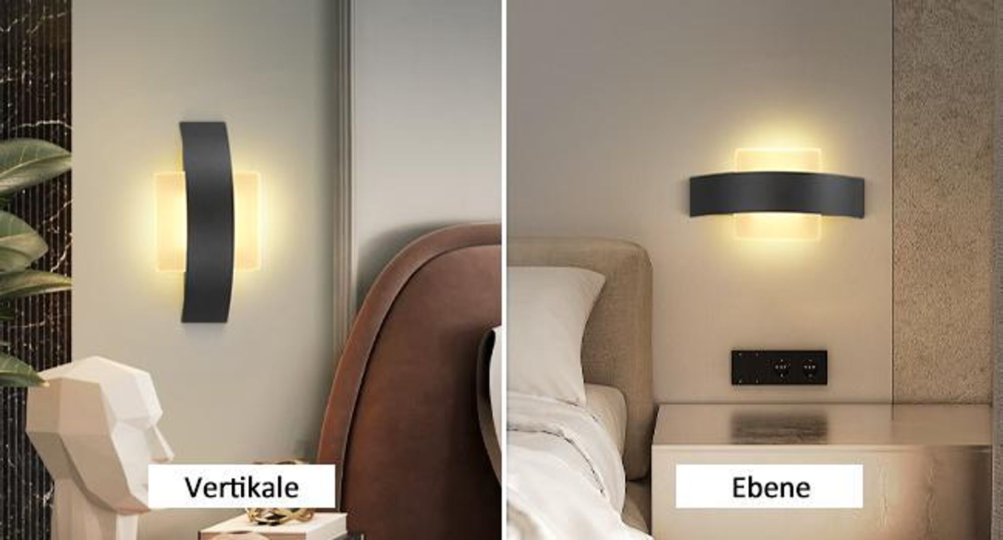 ZMH LED Wandleuchte Innen Wandlampe Wohnzimmer 6W aus Acryl Modern Bettlampe
