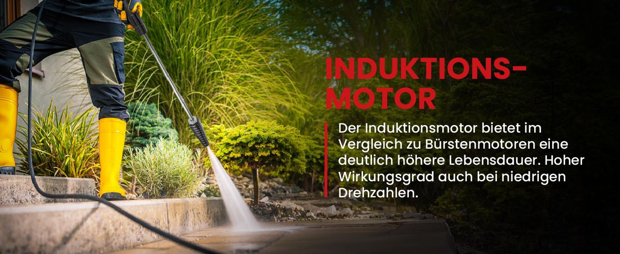 Hochdruckreiniger Patio Cleaner mit Turbolanze und Alu Pumpe