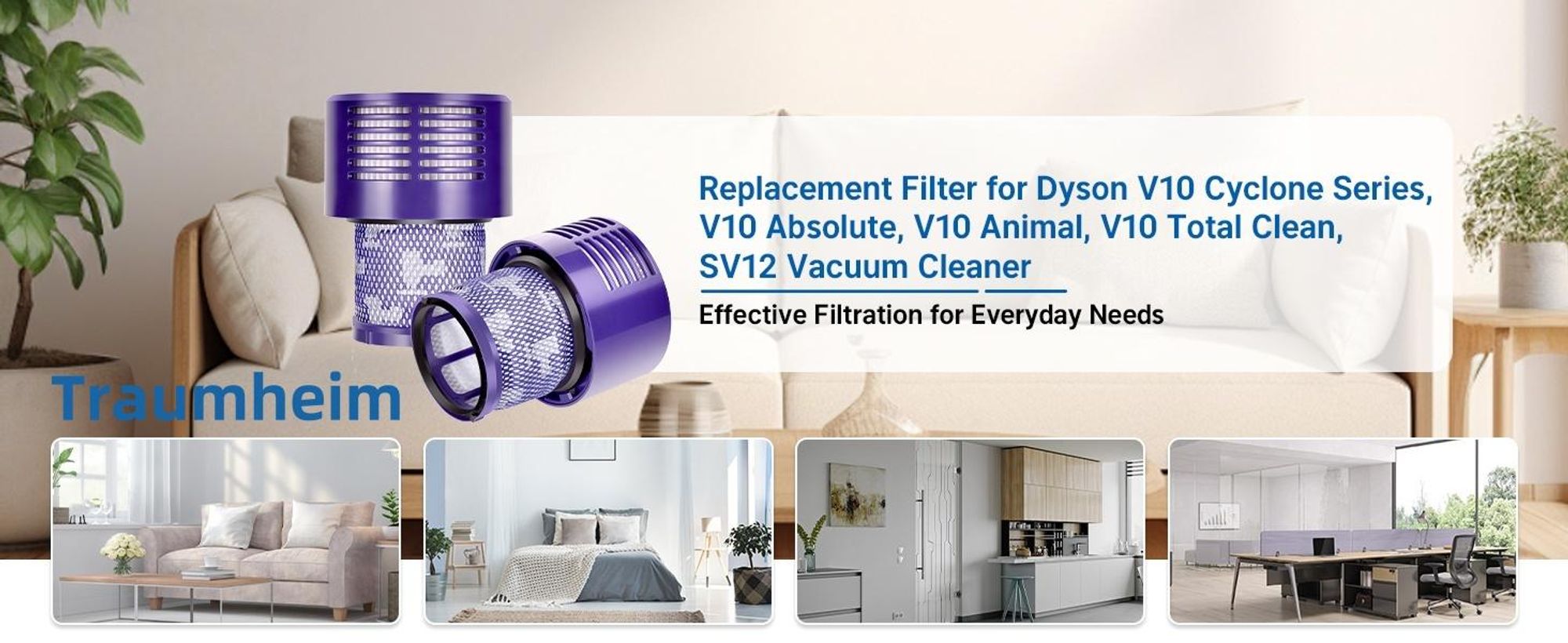 2 Stück HEPA-Filter für Dyson Cyclone V10 Absolute, Absolute Pro, Absolute Extra, Absolute Extra +, Absolute Extra Pro, Vormotorfilter waschbar