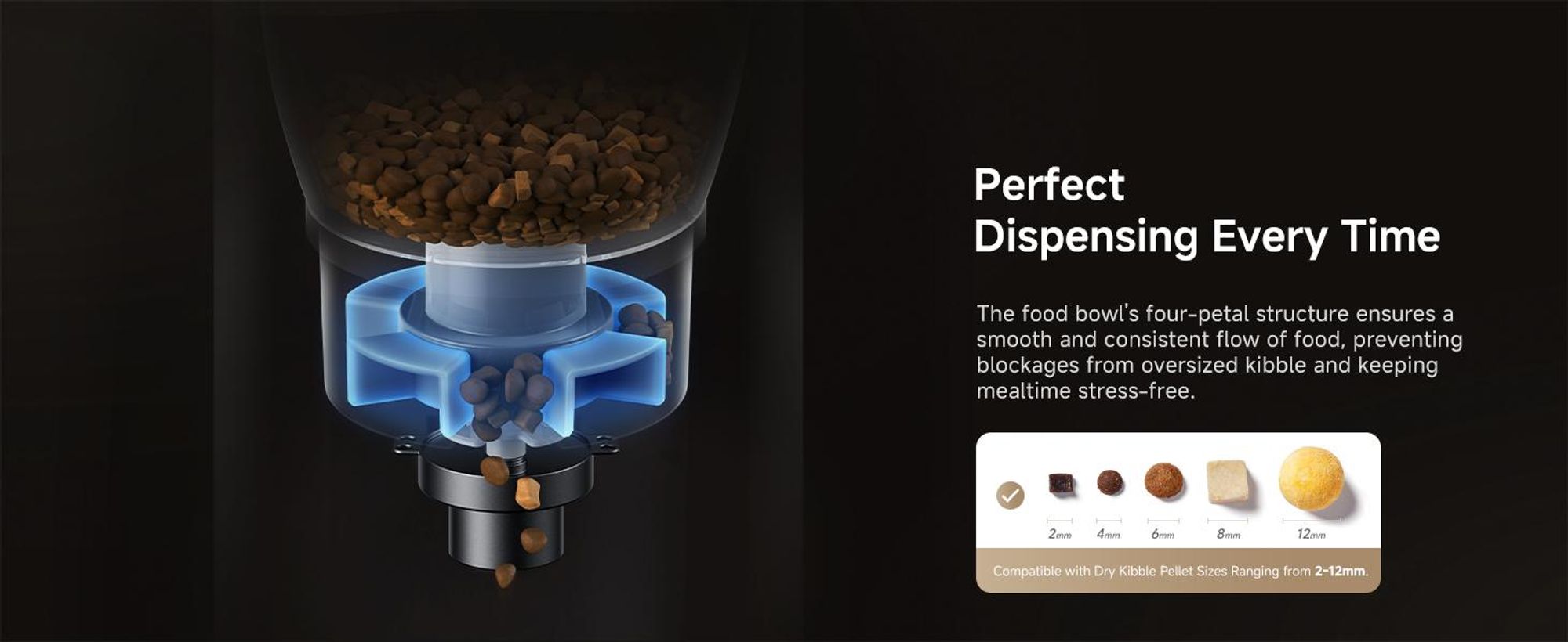 MOVA PF10Pro Katzenfutterautomat – 3 L Futter + 2,5 L Wasser, programmierbar, automatische Portionierung, Weiß – EU