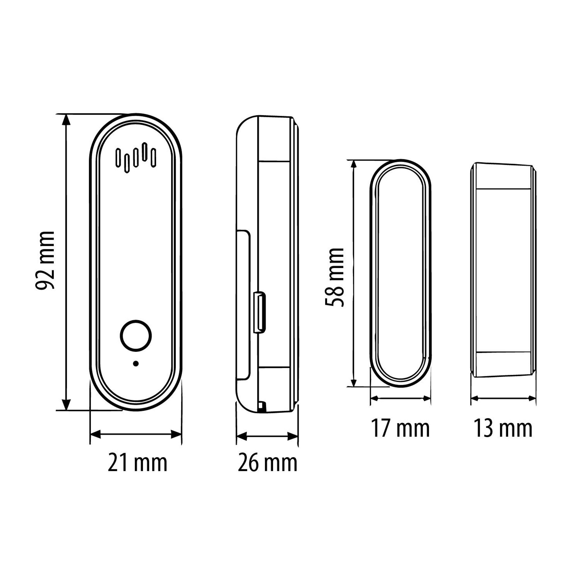 Drahtloser Reed-Schalter / WiFi-Öffnungssensor von GreenBlue Android/iOS für Türen / Fenster 3,0 V DC LR03x2 mit Alarm GB478