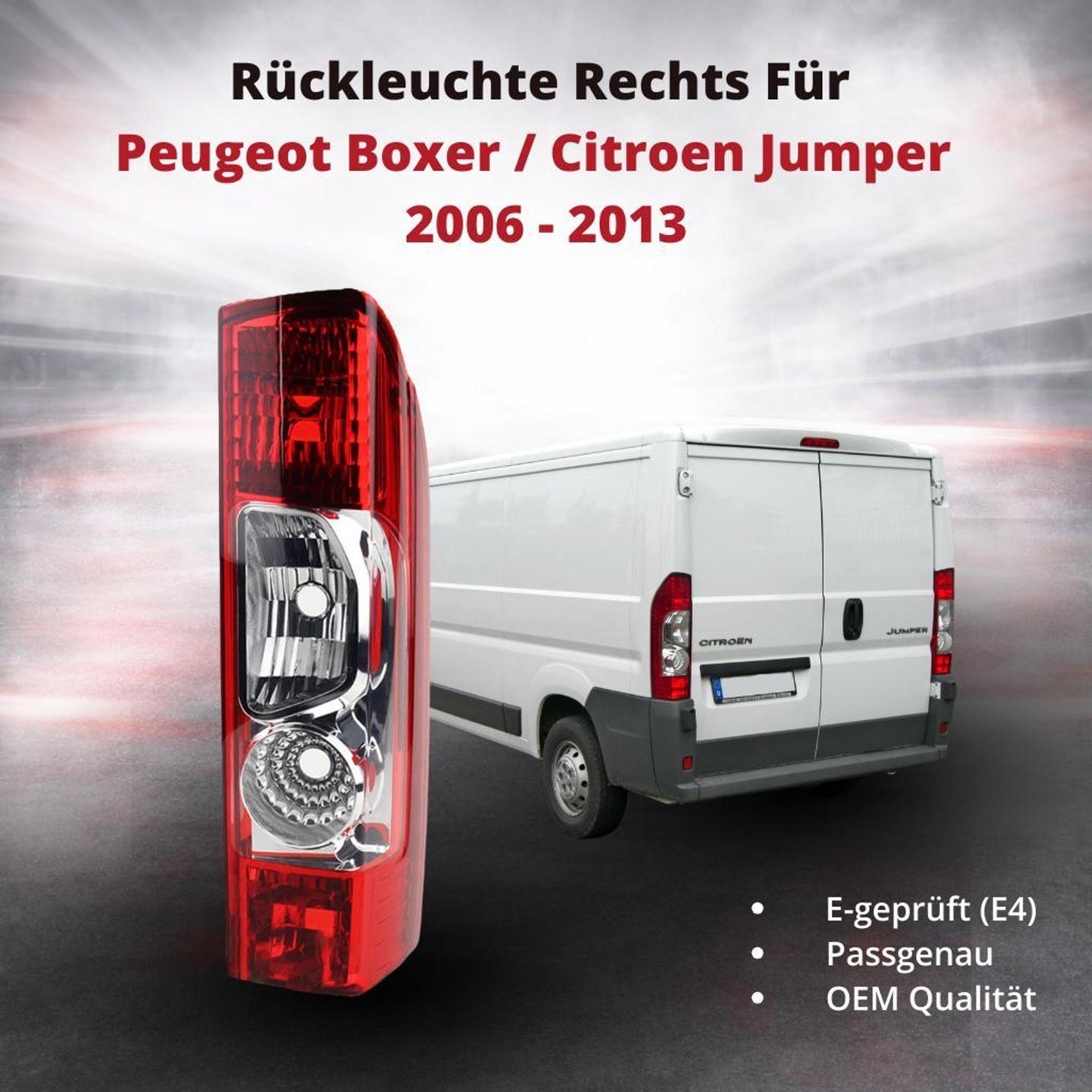 Rückleuchte Heckleuchte Rücklicht Rechts Für Peugeot Boxer / Citroen Jumper 2006 - 2013