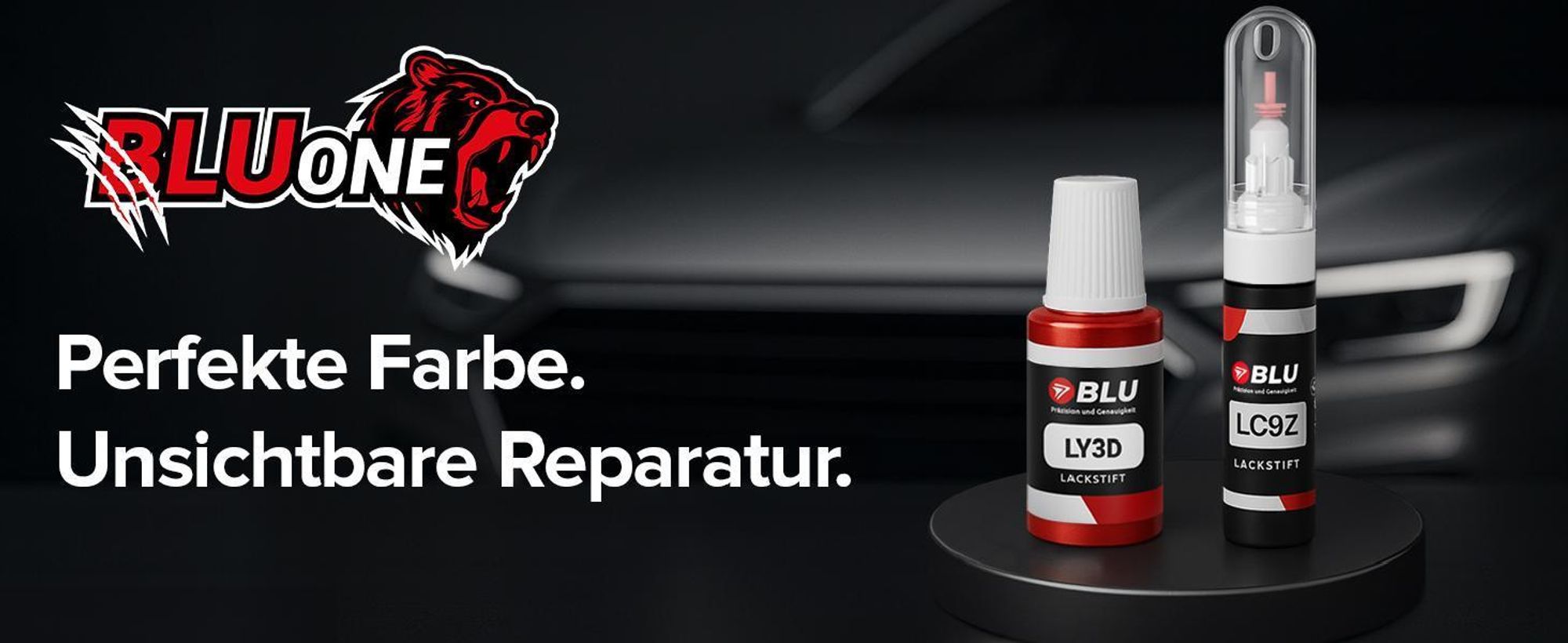 BLU Auto Lackstift Rot kompatibel für Volkswagen LP3G Flashrot | Auto Lack Reparatur Ausbesserungslack