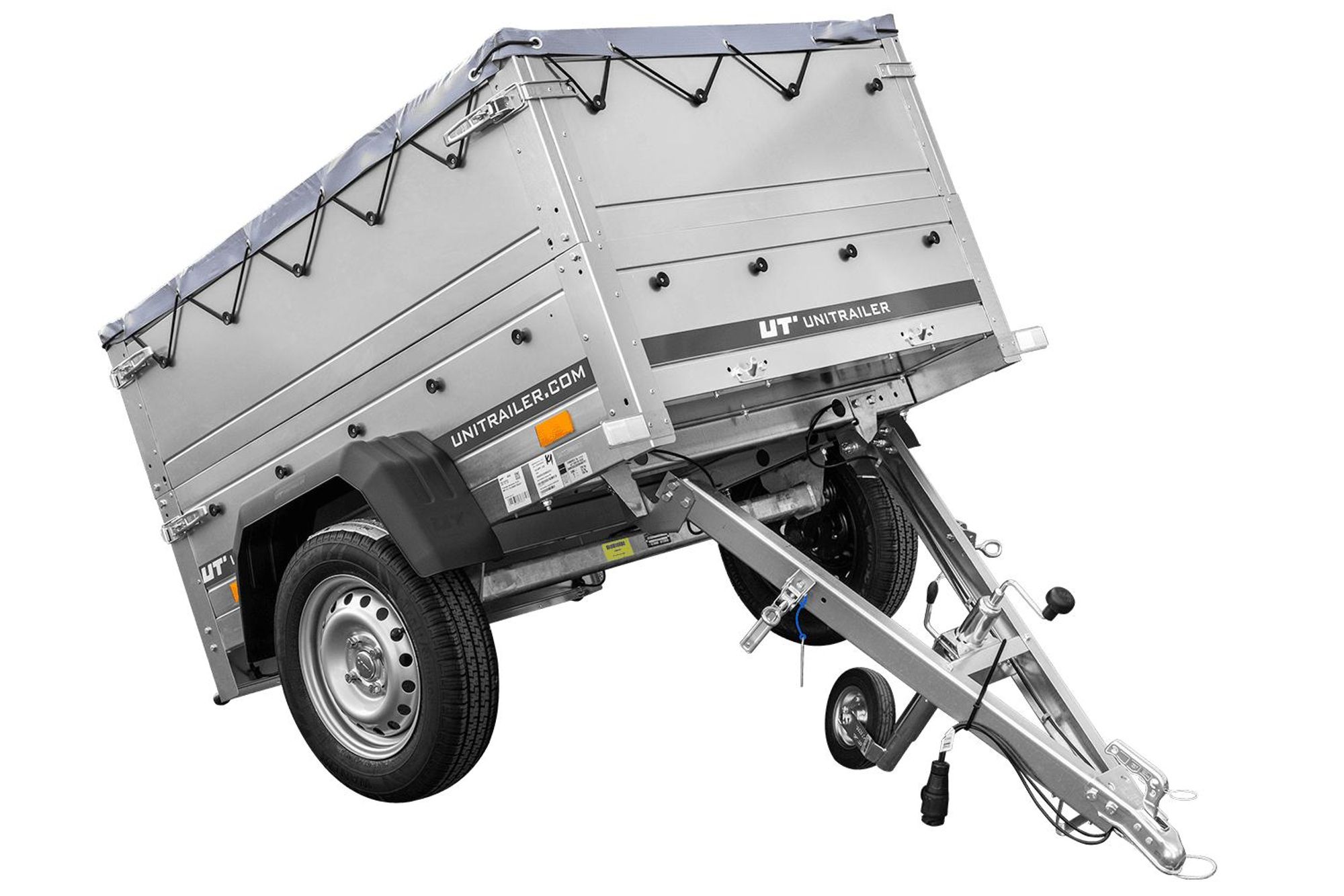 Anhänger GARDEN TRAILER 150 KIPP mit zusätzlichen Bordwänden, Stützrad und Flachplane
