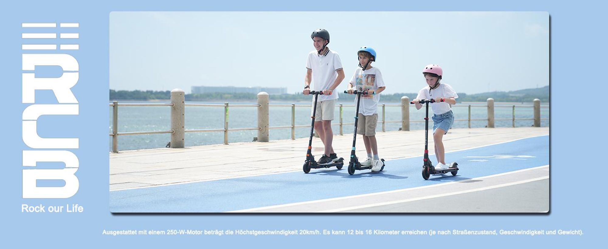 RCB Elektroroller Kinder , Faltbarer E Scooter Kinder , Max Reichweite 16KM , Höchstgeschwindigkeit 20KM/H , E Roller für Kinder und Jugendliche