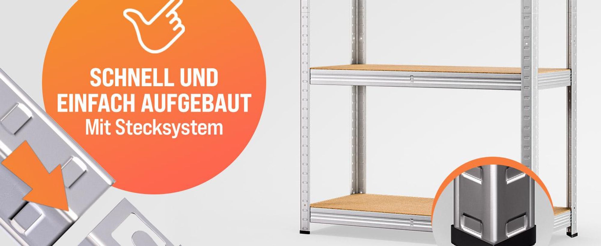 MONZANA Schwerlastregal 160 x 90 x 40 cm 700 kg