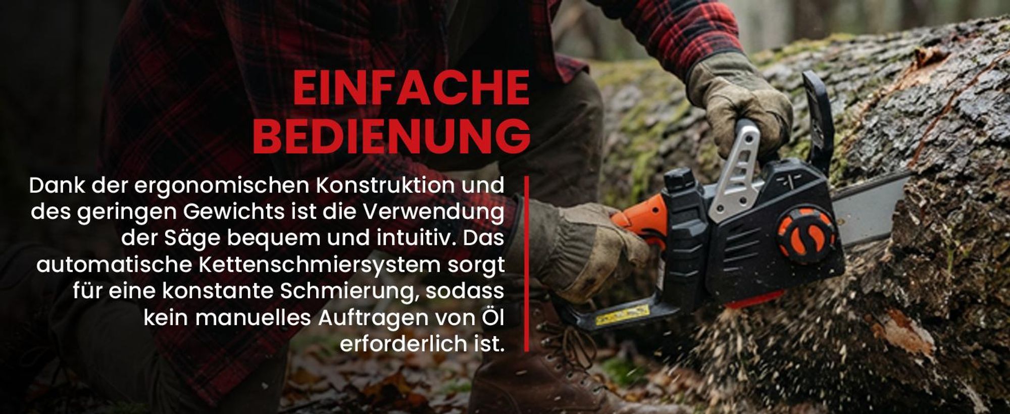 Elektrische Kettensäge Motorsäge mit Schnittlänge 40cm