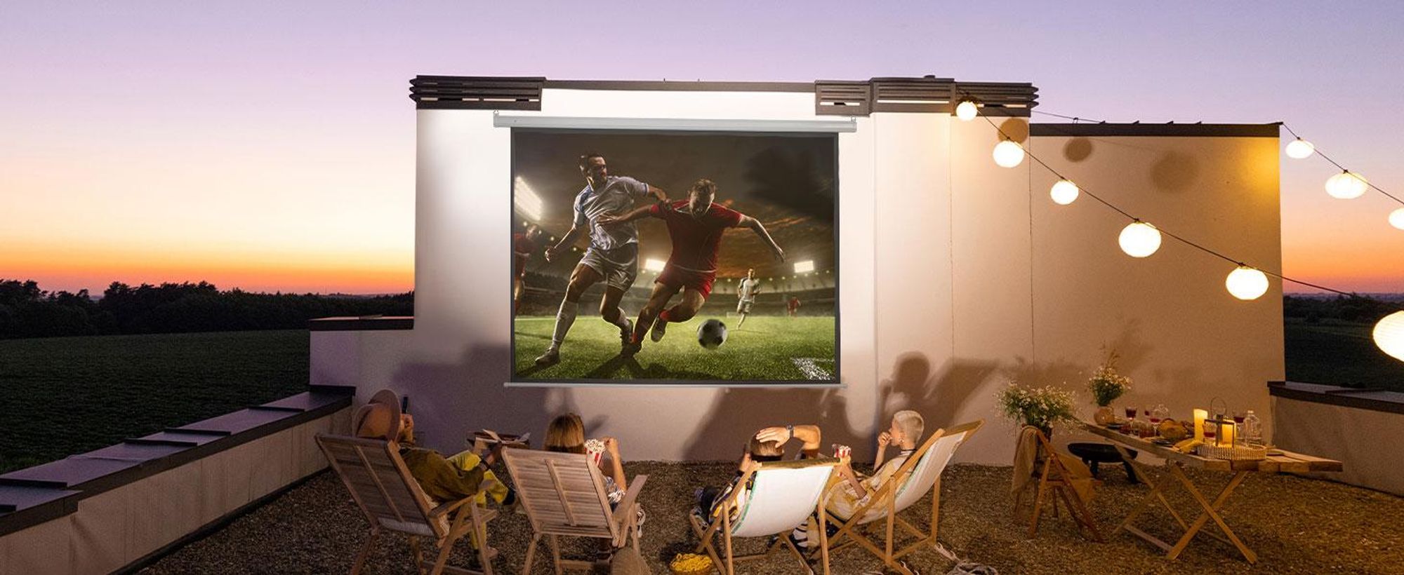 HOMCOM 4:3 Beamer Leinwand Elektrisch 203 x 152cm Projektionsleinwand Weiß