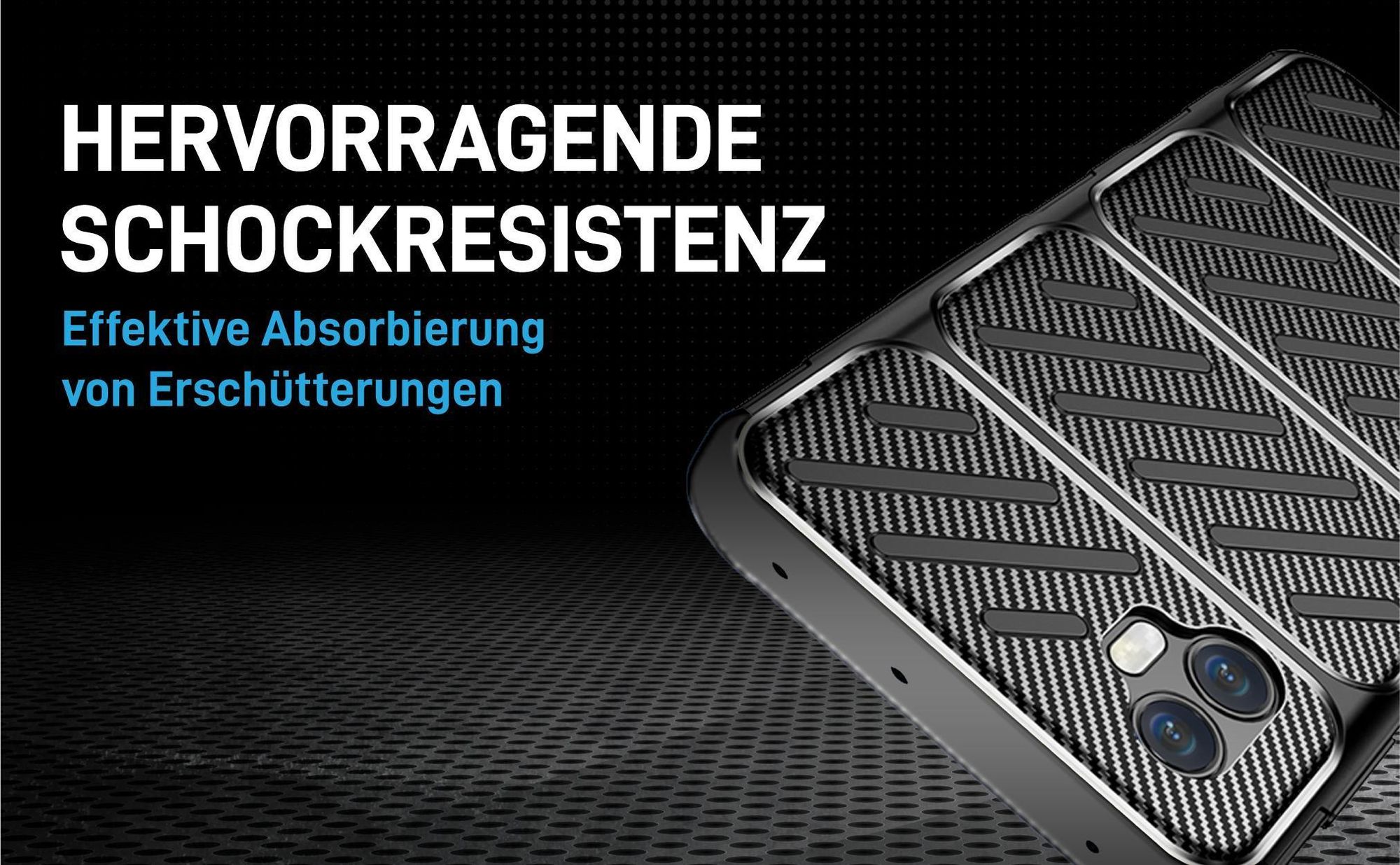Schwarze Hülle für Samsung Galaxy Xcover7 Pro mit Aufprallschutz