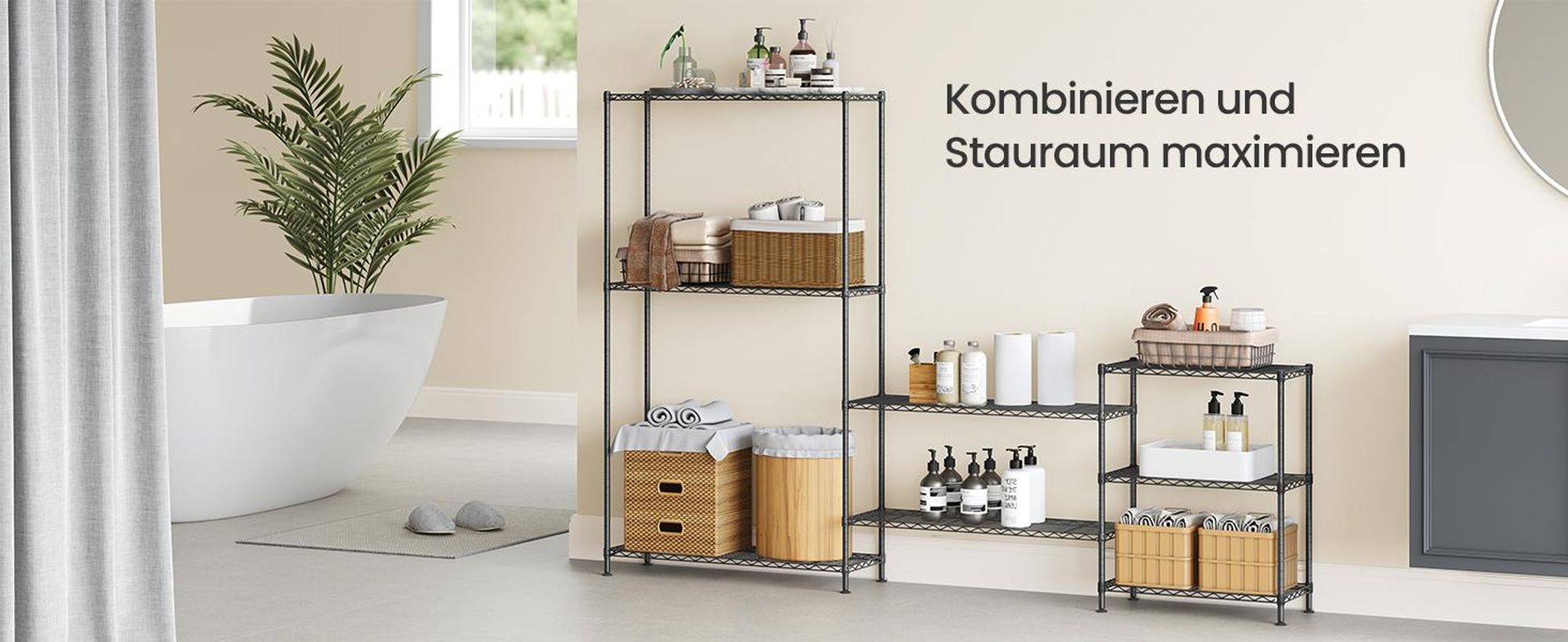 SONGMICS Standregal Metall, verstellbare Ablagen, Aufbewahrungsregal 3 Ebenen für Garage, 30 x 60 x 77 cm, schwarz