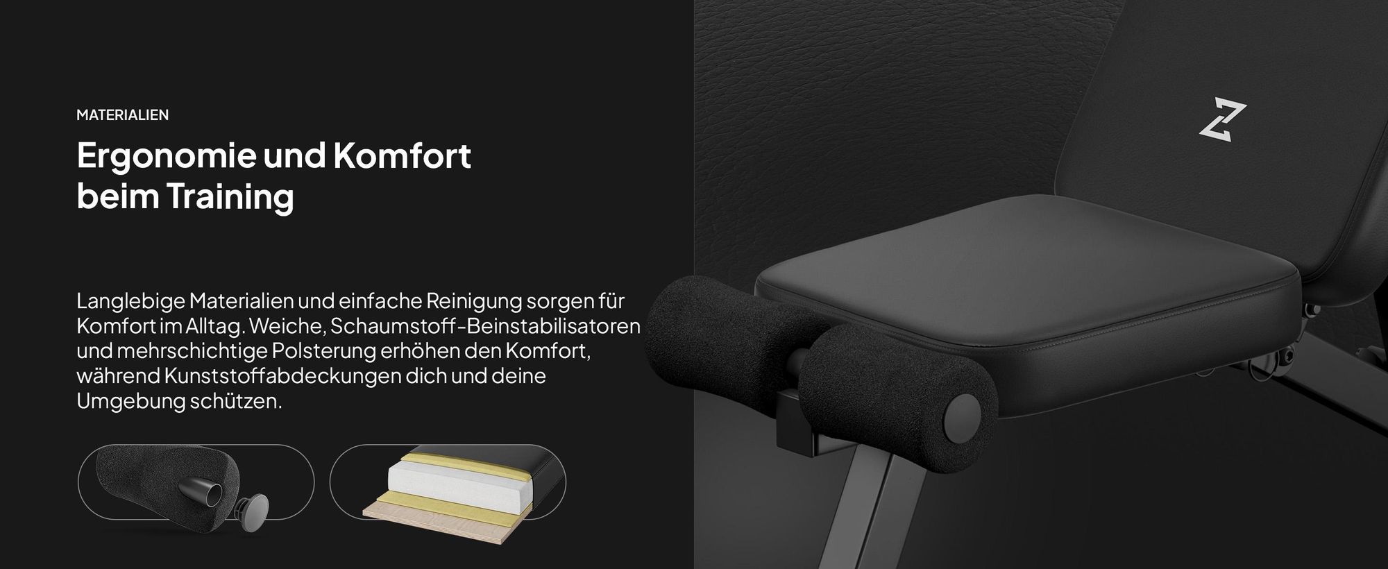 Zipro Hantelbank Klappbar Tempo – Verstellbare Trainingsbank für Zuhause Schrägbank Negativbank mit Expandern 230kg Belastbar Ideal für Kurzhanteln