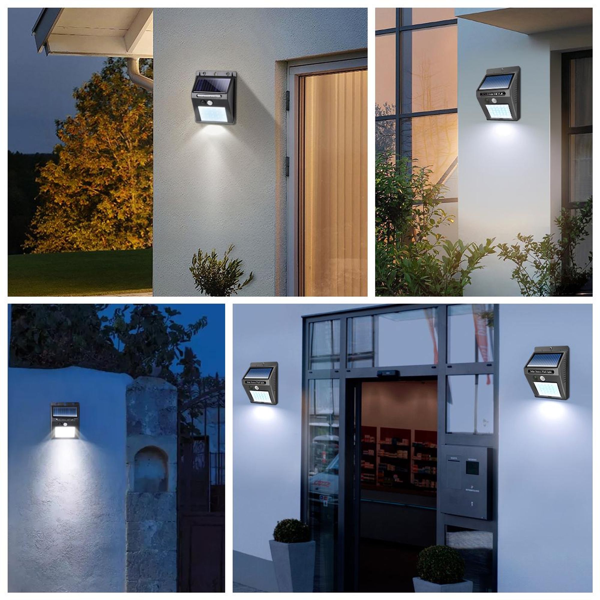 Salcar LED Solarleuchten Solarlampen für Außen mit Bewegungsmelder Wandleuchte Gartenleuchte Außen 3 Modi Wasserdichte Wandleuchte