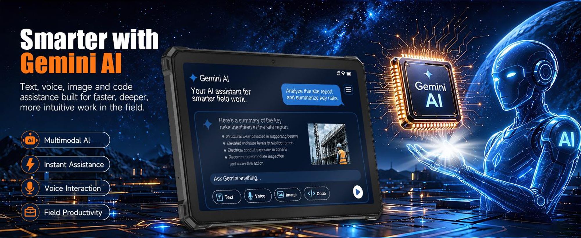 RUGTAKE T5 Pro 5G Outdoor Tablet Android 16 32GB+256GB 20080mAh, 11 Zoll 120Hz 2K IPS Tablet,64MP+20MP Nachtsichtkamera,Gemini AI/Widevine L1, Schwarz