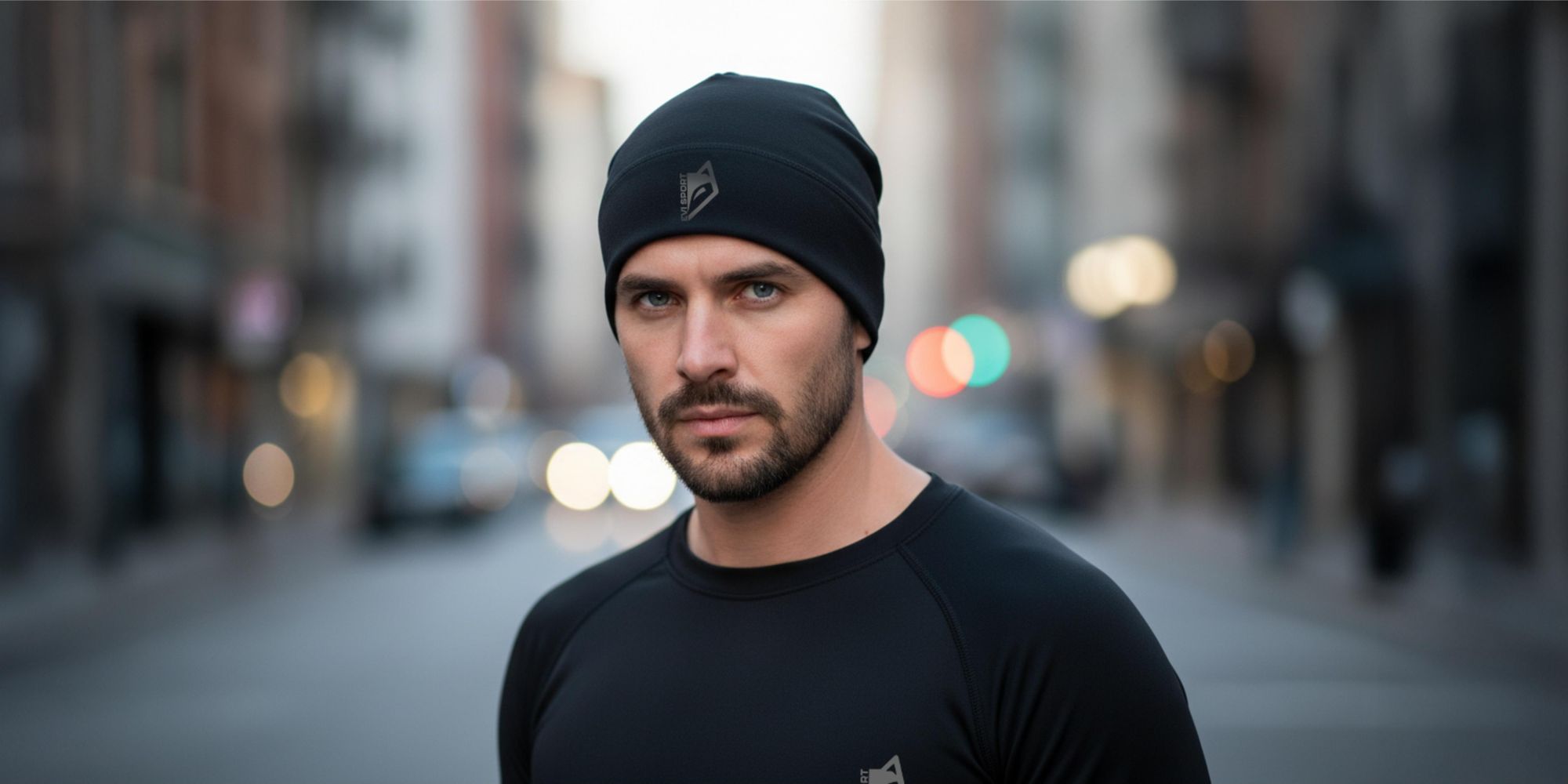 Thermoaktive Wintermütze Reflektierend Für Das Laufen Herren Damen Schwarz S/M Evi Sport Origin8 Premium Mütze 220G/M² Uni Atmungsaktiv Unter Helm