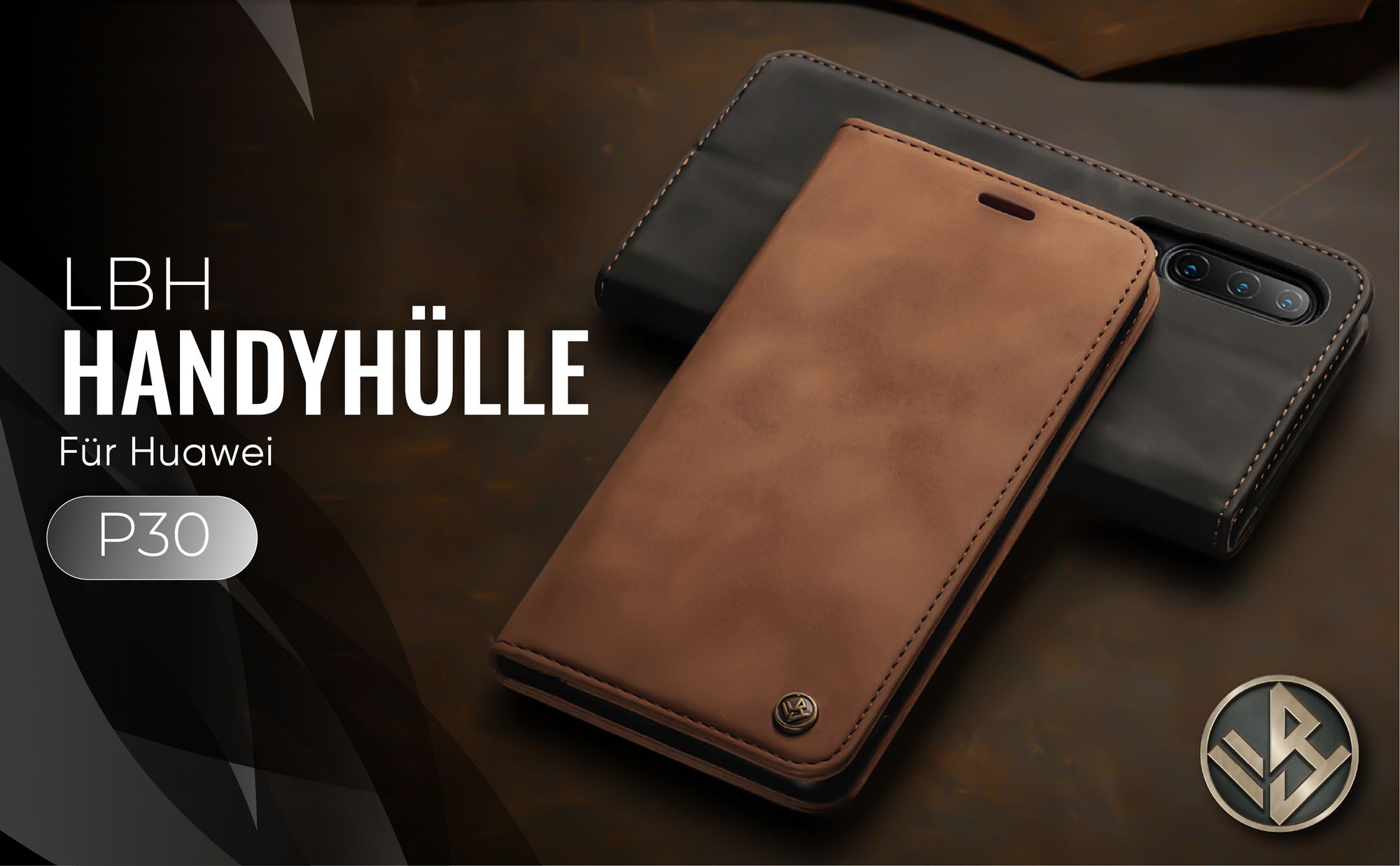 Handytasche HandyhÃ¼lle Huawei P30 Leder Handytasche Huawei P30