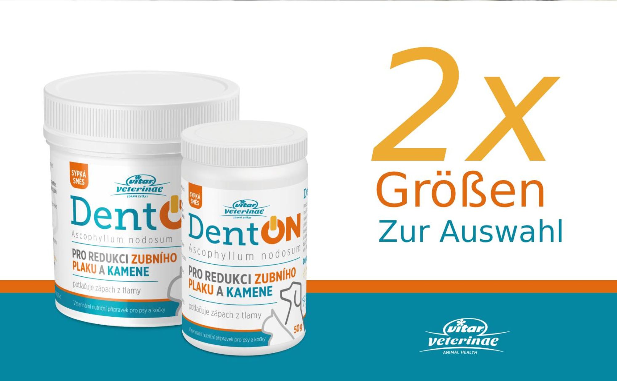 VITAR Veterinae Denton 100 g Zahnpflege für Hunde & Katzen – gegen Zahnstein, Zahnbelag & Mundgeruch, natürlich mit Meeresalge Ascophyllum