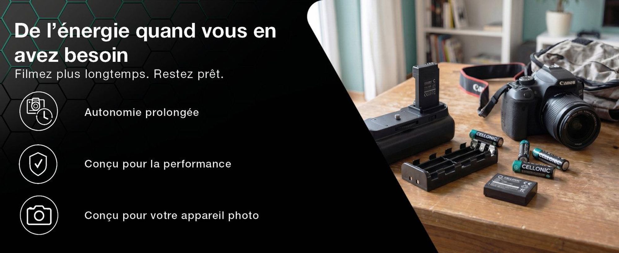 CELLONIC Grip d'alimentation compatible avec , Poignée de batterie BG-E10, Grip batterie, Battery Grip, appareil photo