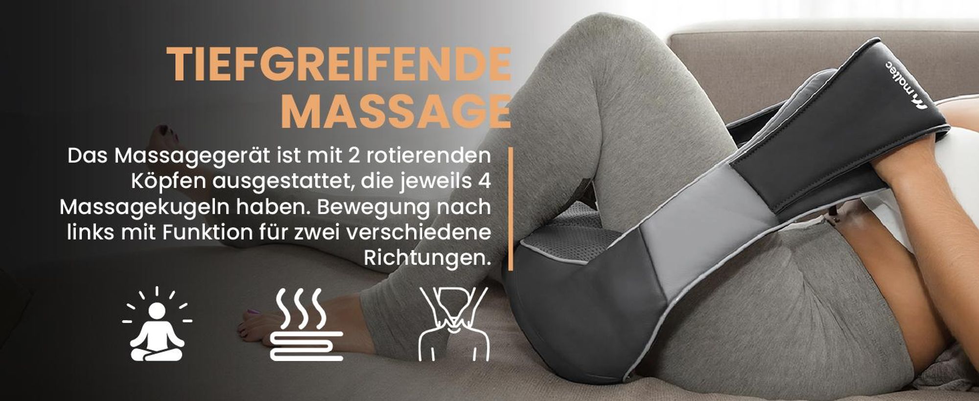 Nackenmassagegerät  Rücken ganzer Körper Masagegerät Shiatsu mit Erwärmung