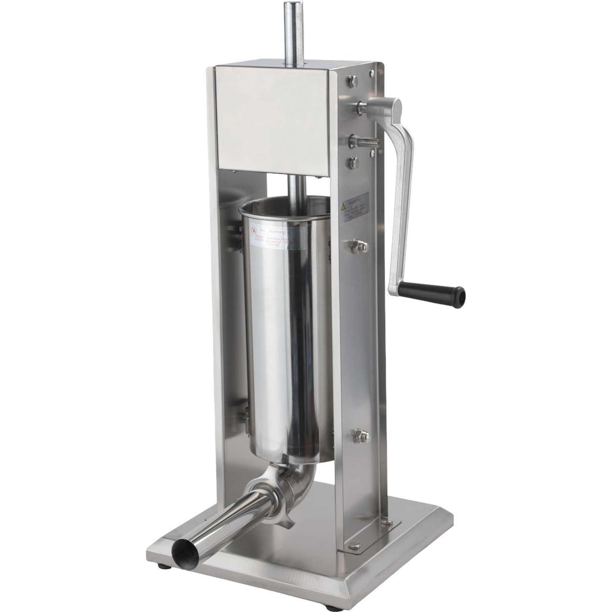 KRAFT&DELE | Wurstfüller manuell, Wurstmaschine aus Edelstahl, Wurstfüllmaschine, silber, Wurstpresse mit Tischklemme, Wurstspritze inkl. Füllrohre, 5KG