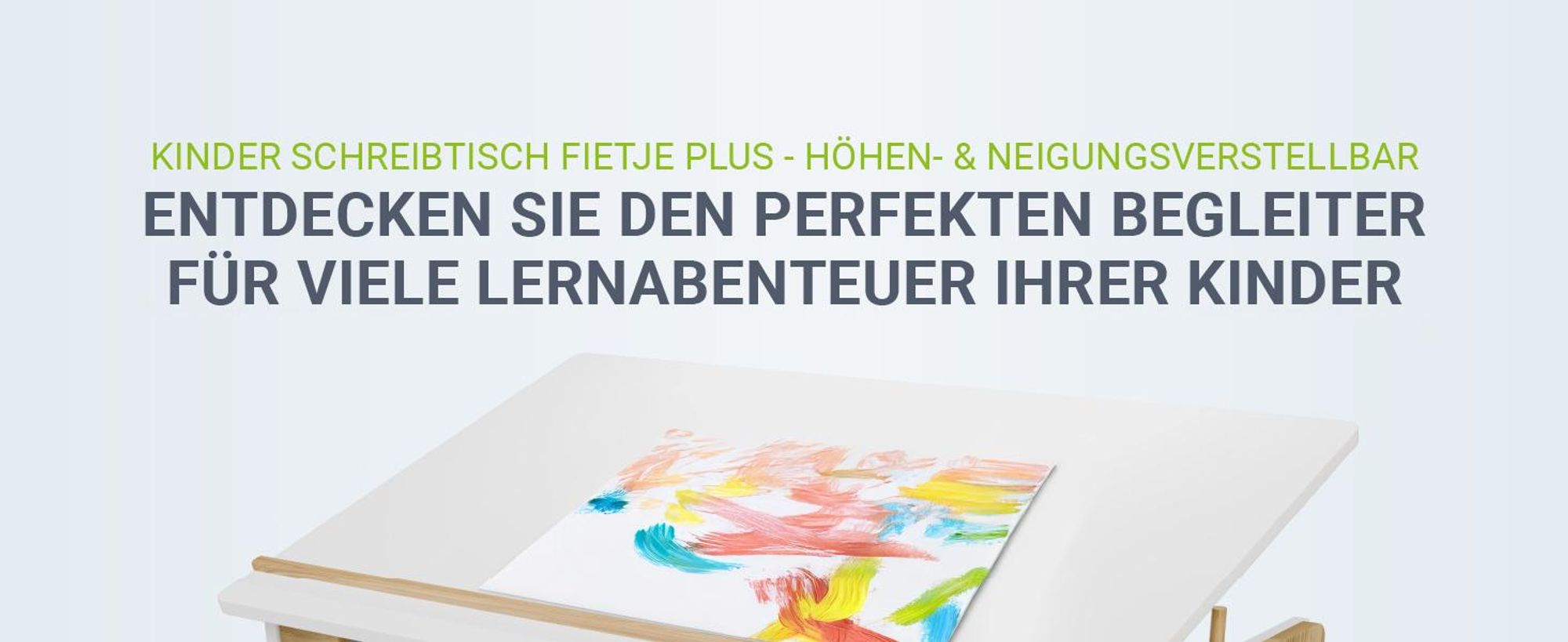 Juskys Kinder Schreibtisch Fietje Plus - Neigungs- & höhenverstellbarer Lerntisch - 2 Schubladen
