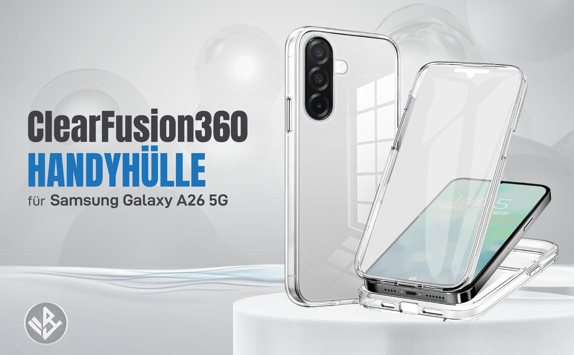 Transparente 360 Grad Hülle für Samsung Galaxy A26 5G mit Kameraschutz